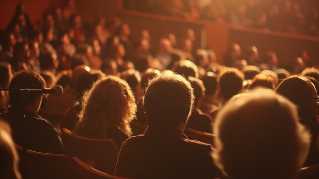 Faint murmur of the audience blending into the smooth jazz soundtrack.