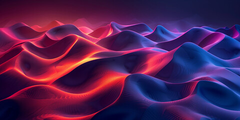 Fototapeta premium Abstract Wavy Background in Subtle Pastel and Vivid Colors