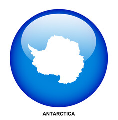 ANTARCTICA flag button on white background