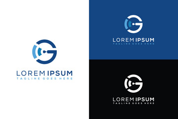 creative logo letter G tech vector template