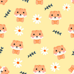 Obraz premium seamless pattern with lion baby