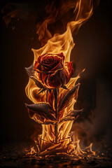 Rose and fire
