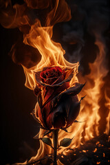 Rose and fire