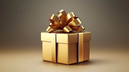 gift box with golden ribbon