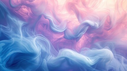Fototapeta premium Ethereal pastel gradient background with soft, flowing hues of pink, blue, and lavender