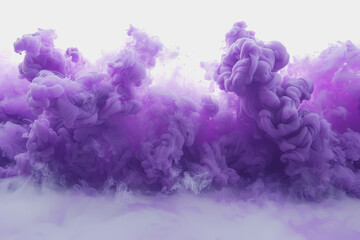 Naklejka premium Realistic purple smoke element on a white background.