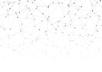 Low poly background with connecting lines and dots 