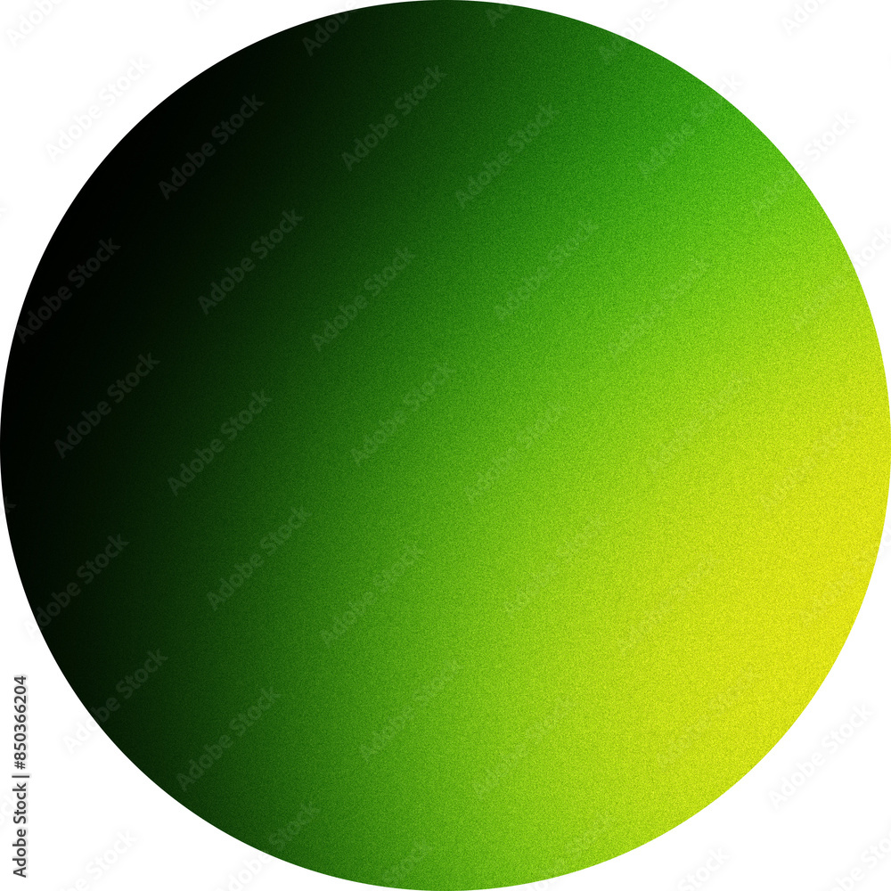 Poster image of a circle with a green and yellow gradient and a textured finish