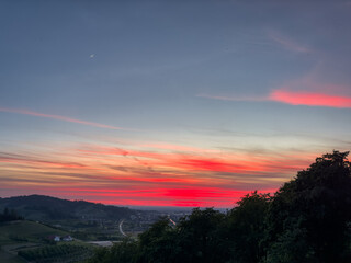 sunset in the mountains