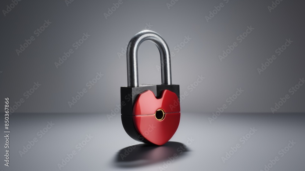 Poster padlock secured around a padlock-shaped shield with a crack, representing the vulnerability of even the strongest security measures.