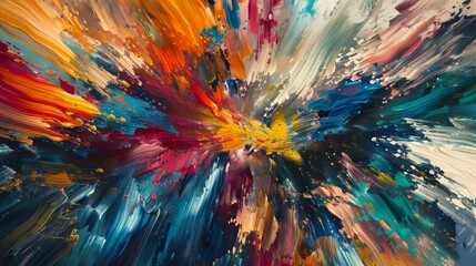 Obraz premium Abstract Painting With Vibrant Colors