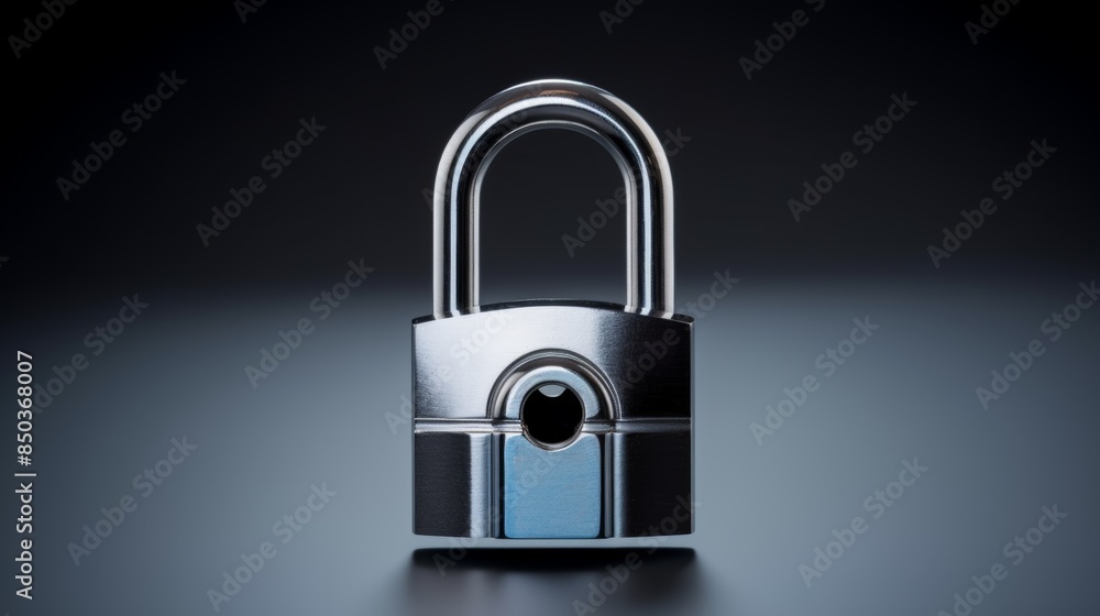 Leinwandbilder a padlock with a keyhole in the shape of a padlock, emphasizing the importance of constant vigilance in cybersecurity.