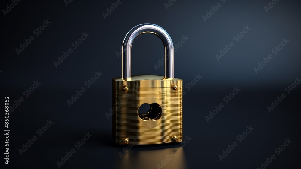 Poster a padlock with a keyhole in the shape of a padlock, emphasizing the importance of constant vigilance in cybersecurity.