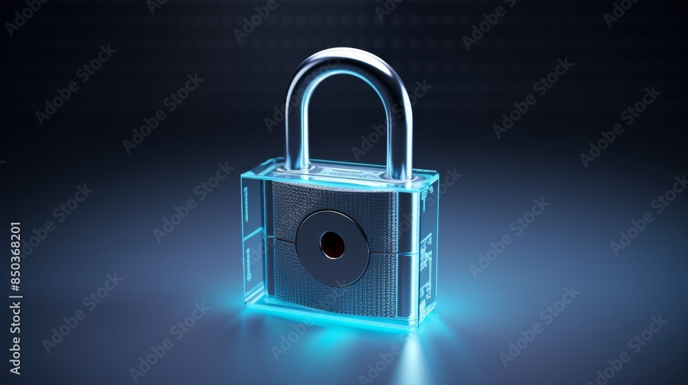 Fototapete padlock with a keyhole in the shape of a lock, emphasizing the importance of physical security.