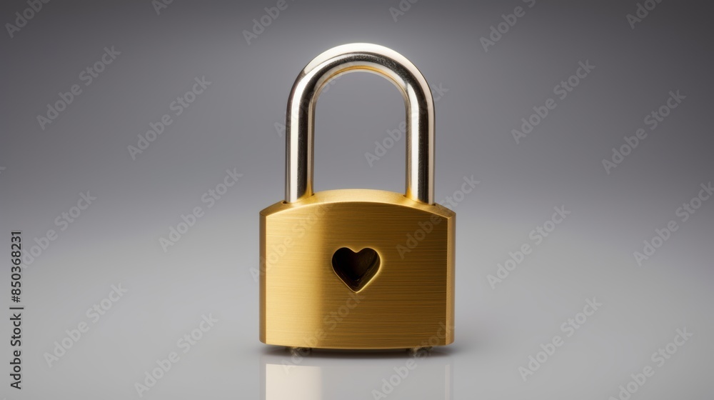 Poster padlock with a keyhole in the shape of a lock, emphasizing the importance of physical security.