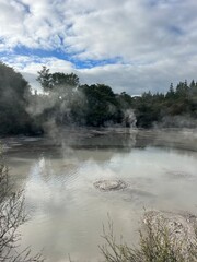 Mud Pools in Waiotapu, North Island of New Zealand