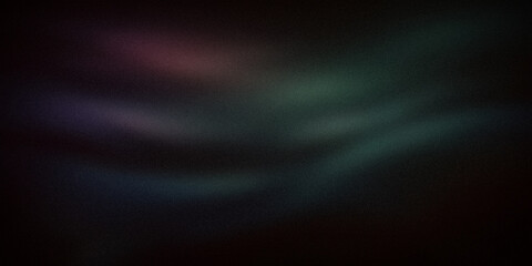 An abstract gradient with a dark background and soft, flowing lines in shades of green, pink, blue, and purple, creating a mysterious and calming visual effect