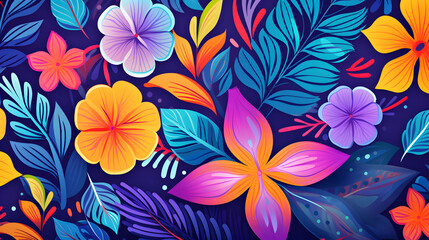 abstract tropical leaf vector illustration