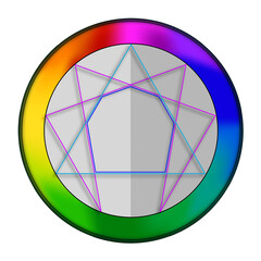 Enneagram farbig