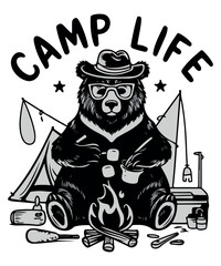Camping  Funny Outdoors T Shirt  Design