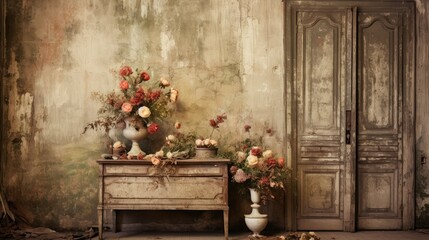 Weathered vintage textures in timeless charm