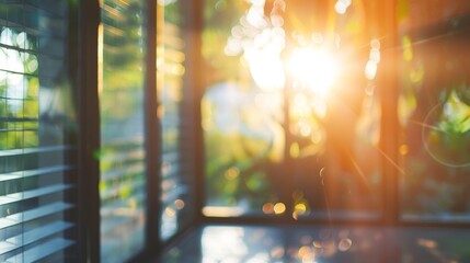 The defocused glow of natural light filtering through the window