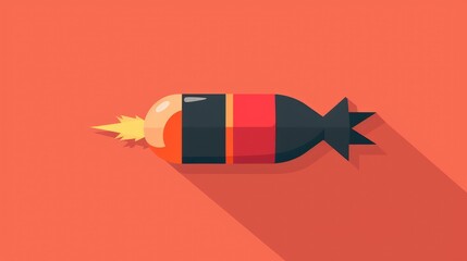 Stock 2d illustration of a TNT bomb flat icon