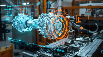 A virtual machine replica created using digital twin technology shows the future of intelligent industry.