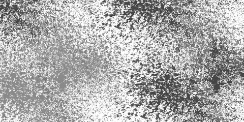 Black and white stain rusty metal texture old terrazzo surface isolated overlay decorative vintage vector background.