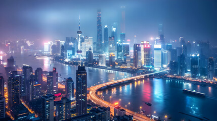 Fototapeta premium Technology involves applying scientific knowledge for practical purposes, encompassing tools, systems, and methods to solve problems or attain goals. Networks are connections between devices enabling 