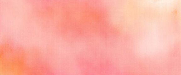 Pink orange background with texture and distressed vintage grunge and watercolor paint stains