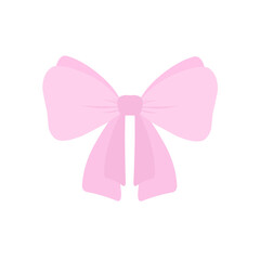 Lilac ribbon bow isolated on white