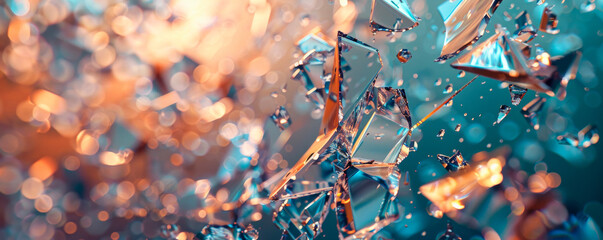 A close-up view of raindrops on a window, displaying a pattern of droplets refracting light and distorting the view outside. Anger and rage. Abstract background. Banner. Copy space