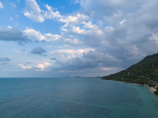 Blue sky with clouds on a sea in Thailand