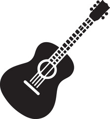 guitar silhouette vector illustration