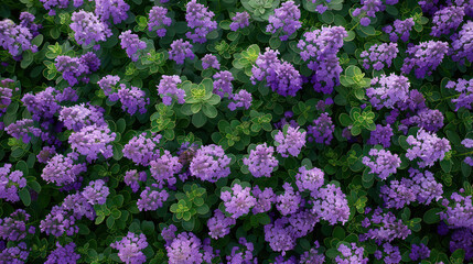 Fototapeta premium Lush Blossoming Lavender Field in Full Bloom A Breathtaking Display of Nature's Beauty and Serenity
