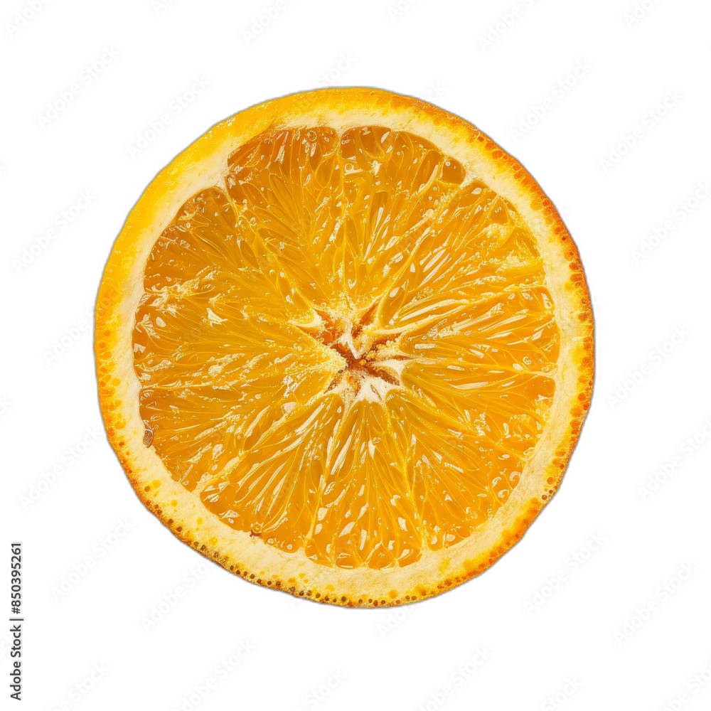 Poster png image of orange slice on transparency background