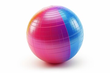Obraz premium A colorful ball with a blue and pink stripe
