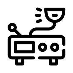 Naklejka premium transceiver line icon