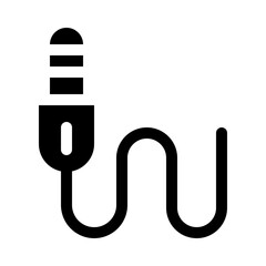 audio jack glyph icon