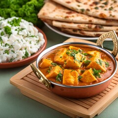 Indian traditional cuisine food shahi paneer