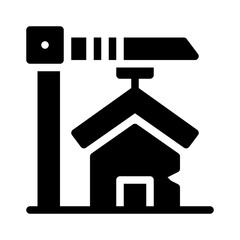 construction glyph icon