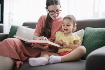 Mom reading for toddler
