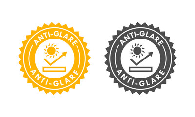 Anti glare design logo template illustration