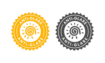 Anti glare design logo template illustration