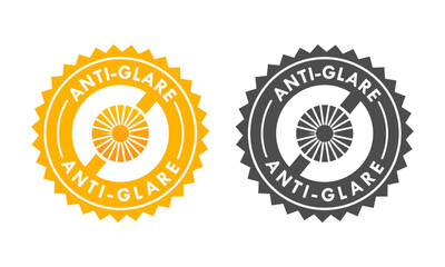 Anti glare design logo template illustration