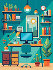 A workspace with a focus on productivity and comfort