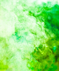 green smoke space abstract background