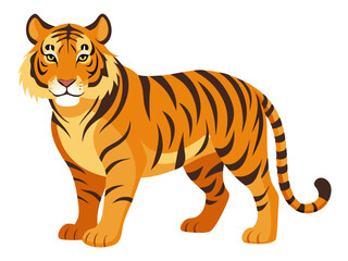 Tiger vector illustration, cute animal vector illustration, Tiger illustration vector, cute Tiger cartoon illustration