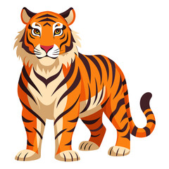 Tiger vector illustration, cute animal vector illustration, Tiger illustration vector, cute Tiger cartoon illustration